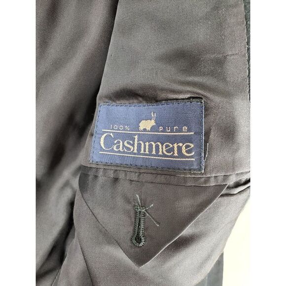 Bill Blass Cashmere Jacket Mens 42 R Black Sport Coat Blazer 3-Button USA Made - Picture 6 of 14